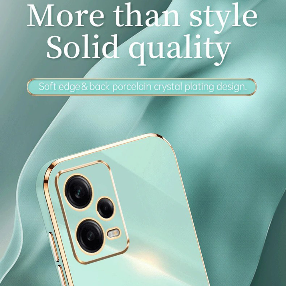 XINLI Shockproof Phone Case for Xiaomi Redmi Note 12 Pro 5G Electroplating Golden Edge TPU Phone Cover XINLI Shockproof Phone Case for Xiaomi Redmi Note 12 Pro 5G Electroplating Golden Edge TPU Phone Cover